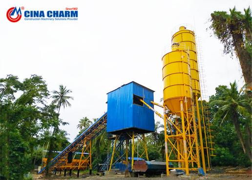 HZS60 concrete batching plant